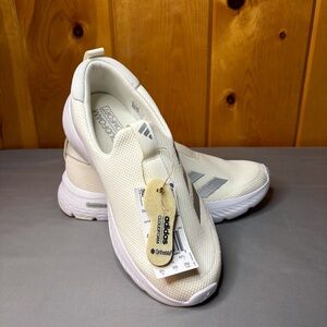 Adidas Cloudfoam Move Lounger White/Off White/Silver Women's Size 8.5